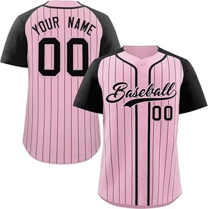 เสื้อเบสบอลแบบซับลิเมชั่นสั่งทำพร้อมโลโก้ขายส่ง ผ้าโพลีเอสเตอร์ 100% เสื้อซอฟต์บอลเปล่า เสื้อยืดเบสบอลติดกระดุมเต็มตัว - Product Image 4