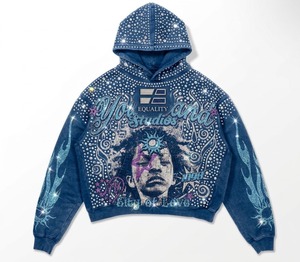 Sudadera con Capucha Personalizada con Pedrería Equality para Hombre, Estilo Urbano Oversize, 100% Algodón Felpa, Diseño con Estampado Brillante, Ropa de Invierno - Product Image 1