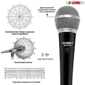 Micrófono Dinámico Profesional de 5 Núcleos para Karaoke, Micrófono con Cable XLR para Escenario y Estudio - Product Image 2