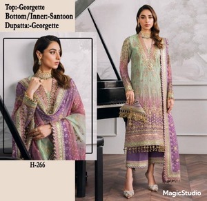 ชุดเดรสพิมพ์ลายดิจิตอลผ้าจอร์เจียหรูหราชุดปากีสถานชั้นในมีสไตล์สำหรับผู้ใหญ่สำหรับงานปาร์ตี้ทุกโอกาส - Product Image 2