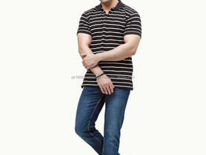 Nouveau T-shirts polo personnalisé de haute qualité pour hommes col rond respirant confortable microfibre casual polo T-shirts - Product Image 3