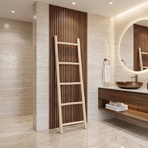 Escalera Decorativa de Madera de Teca, Soporte para Toallas y Mantas, Hecho a Mano en Bali, Mueble Decorativo para Interiores del Hogar - Product Image 3