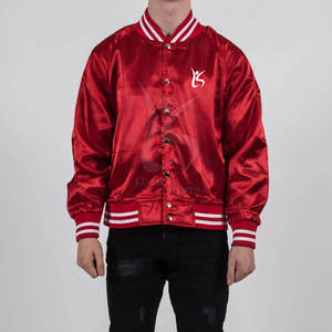 Chaqueta de Satén Brillante Estilo Urbano, Corte Moderno, Prenda Exterior de Moda, Chaqueta de Satén con Logotipo Personalizado, Fabricante Mayorista de Chaquetas de Satén - Product Image 3