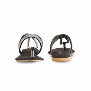 รองเท้าแตะส้นสูงแฟนซีสีดำของผู้หญิง FN0788 chappal - Product Image 2