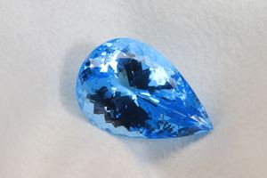 Topaze bleue suisse précieuse, facettée, forme poire, 9x6mm, 100% naturelle, cadeau pour elle - Product Image 6