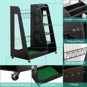 Organizzatore per Sacca da Golf Nero per Scaffali da Garage - Product Image 3