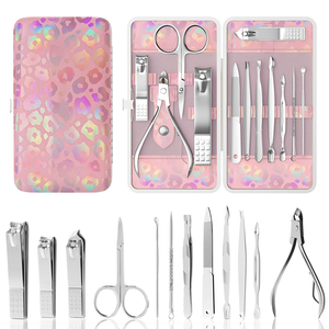 Top Highest Quality Professional Stainless Steel Manicure and Pedicure Set Wholesale Luxury <b>Case</b> Manicure Instrument Kit - Product Image 5