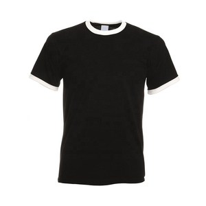 Camiseta Ringer Vintage Personalizada al por Mayor, Camiseta Urbana de Algodón Premium con Ribete en Contraste - Product Image 1