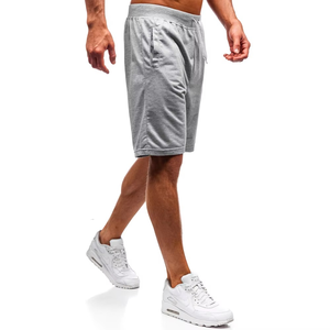 Pantalones Cortos Deportivos para Hombre, Corte Holgado, Color Gris Claro, Cintura Elástica, Bolsillos Profundos, Tela Suave, Estilo Deportivo y Casual, Ropa Deportiva de Verano - Product Image 4