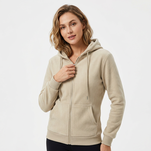 Men's Solid Color <b>Hooded</b> <b>Zip</b>-Up Sweatshirt Slim Fit Casual Long Sleeve Knitted Cotton Autumn Wear - Product Image 3