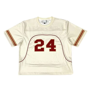 Custom Mesh Football Jersey Cropped Boxy Tee <b>Polyester</b> Sublimation Sports <b>T</b> <b>Shirt</b> Wholesale - Product Image 2