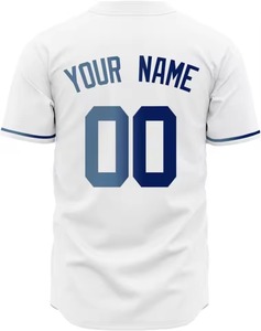 Camiseta de béisbol blanca personalizada para hombre con nombre y número, estampado sublimado, manga corta, corte regular, ropa para todas las estaciones - Product Image 6