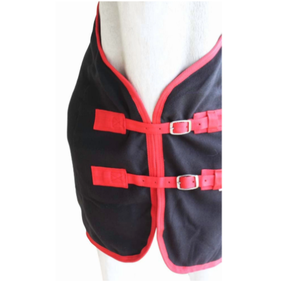 U Shape Horse Rug Solid Color Polyester Fabric No Filling Double Front Chest Closures Medium Tail Flap Outdoor Training Use - Product Image 4