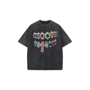 Oversized <b>Tshirts</b> for Men Graphic Vintage Tees Y2k Acid Wash Streetwear Shirts Hip Hop Shirt Tops - Product Image 1