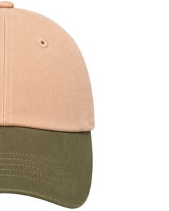 Manufacturer Custom Peach Beige And Olive Green Two Tone Baseball Cap Adjustable Unisex Cotton Casual Sports Outdoor Fashion <b>Hat</b> - Product Image 3