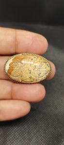 Pendentifs rainurés en pierres naturelles mélangées de qualité AAAAA, choix lapidaire, jaspe image, breloques en pierres de laiton - Product Image 2