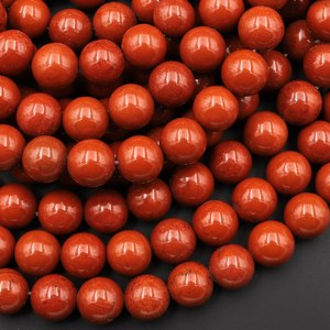 Natural <b>Red</b> Jasper Smooth Gemstone <b>Beads</b> <b>Red</b> Poppy Loose <b>Beads</b> Jewelry Making IGI Certified Rajasthan Origin ZUBEDA GEMS - Product Image 3