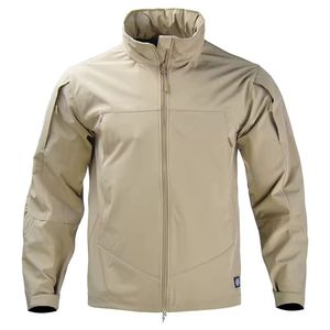 <b>Men's</b> Tactical <b>Jacket</b> Windproof <b>Waterproof</b> Outdoor Coat <b>Fleece</b> <b>Lined</b> Stand Collar Mountain Climbing Windbreaker Hiking Parka - Product Image 2