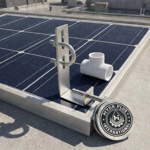 HYDROPLUS INTERNATIONAL Pulverizador de lavado con interfaz solar SS304, boquilla de ajuste de flujo, abrazadera ajustable, rosca BSP, kit de conexión en T de PVC - Product Image 1