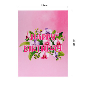 Nouvelle carte de vœux d'anniversaire 2026 créative 3D pop-up en papier fait main, bouquet de fleurs de carnation, marque vietnamienne, style européen UV - Product Image 3