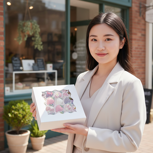 กล่องคัพเค้กทรงสี่เหลี่ยม 12 ช่อง แบบนำกลับบ้าน สำหรับบรรจุเค้กและขนมอบ พิมพ์ออฟเซ็ตบนกระดาษแข็ง ผลิตตามแบบเวียดนาม - Product Image 3