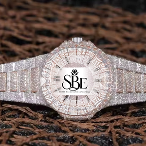 Reloj de Moissanita con Diamantes, Relojes de Lujo Totalmente Automáticos, Reloj de Moissanita con Diamantes VVV para Hombre - Product Image 2