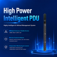 PDU intelligent haute puissance triphasé 380V 32A 12 prises C13 avec contrôle et surveillance individuels SNMP MQTT pour centre de supercalcul