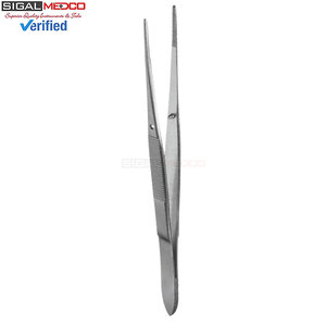 แหนบจับตัวอย่างแบบไม่มีฟัน ปลายหยักตรง ขนาด 10 ซม. / 3.9 นิ้ว ยี่ห้อ Iris Dressing Tissue รุ่น Short Delicate Fishing Forceps สำหรับงานในห้องปฏิบัติการ - Product Image 5