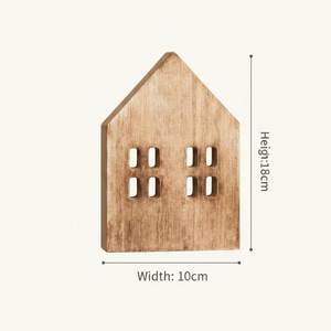 Décorations de maison en bois, 2 pièces, style rustique, pour table de Noël, thème hiver, forêt, ferme, montagne - Product Image 6