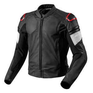 Blouson de moto unisexe en cuir noir, manches longues, respirant, séchage rapide, coupe-vent, toutes saisons, vêtements de course - Product Image 2
