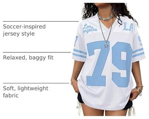 Custom Unisex Breathable 100% Polyester Print Streetwear American Football Jerseys Embroidery Patch Letter Logo Team Uniforms - Product Image 6