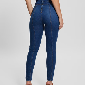 FLY HUMBLE SPORTSWEAR <b>Women's</b> Denim Overalls Jumpsuit Mid Waist Regular Fit Halter Strap Solid Color Formal Summer Breathable - Product Image 3