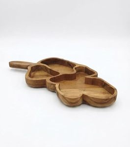 Plateau de service en bois fait main, irrégulier, multi-compartiments, pour collations, desserts, fruits, design moderne, passe au lave-vaisselle, idéal pour les mariages - Product Image 5