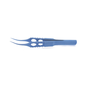 Pinces vasculaires micro-courbées plates 90 mm en acier inoxydable recouvert de titane bleu, instrument chirurgical de 3,5 pouces de longueur - Product Image 3