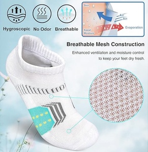 Breathable Quick Dry Crew Sports <b>Socks</b> Cushioned Athletic <b>Socks</b> for <b>Running</b> Basketball Cycling Custom Logo - Product Image 3