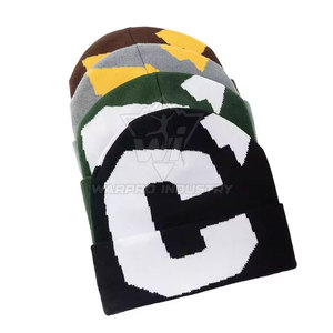 Comfortable Jacquard <b>Wool</b>/Cotton <b>Beanie</b> <b>Hats</b> Soft Winter Knit Headwear Stretch Fabric Outdoor Casual Custom Logo Advanced - Product Image 3