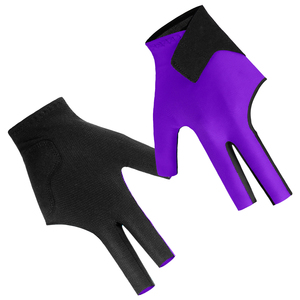Gant de billard Geo Brothers à trois doigts, demi-doigts, extensible, en polyester, antidérapant, unisexe, ambidextre, pour l'été, pour le billard et le snooker, à enfiler - Product Image 3