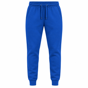 Pantalon de jogging confortable à coupe ajustée, uni, avec logo personnalisé, gris chiné pour homme, prix abordable, personnalisation possible - Product Image 4