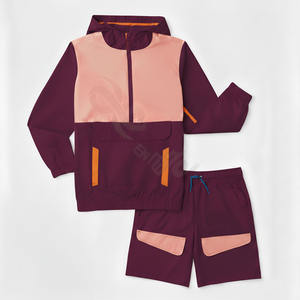 Ensemble 2 pièces veste coupe-vent et short en nylon/polyester pour homme grande taille 2023, collection printemps personnalisée - Product Image 6