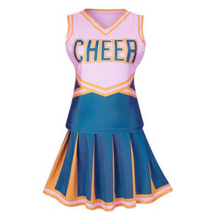 Ensemble de vêtements de cheerleading modernes avec option manches, coupe confortable, tissu flexible pour mouvements actifs - Product Image 3