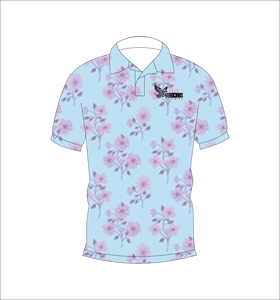 เสื้อโปโลลายดอกลาเวนเดอร์แบบกำหนดเอง ซับเหงื่อ แห้งเร็ว แขนสั้น เหมาะสำหรับกอล์ฟ ลำลอง แฟชั่นฤดูร้อน - Product Image 1