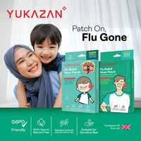 Patch nasal Yukazan Flu Relief 6s à l'huile essentielle d'eucalyptus pour une respiration plus facile et un confort nasal