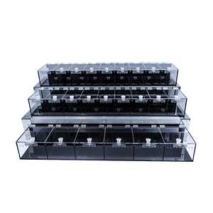 אלגנטי 3-שכבות תצוגה אקרילית תיבת תצוגה מותאמת אישית אלומיניום מותאם מותאם אישית עבור זוחל מראה משחקים נחשים זוחל - Product Image 2