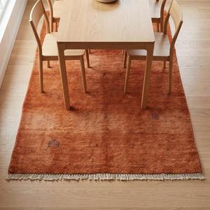Alfombra de Lana Anudada a Mano de Lujo, Color Rojo Óxido, Estilo Marroquí, Suave y Afelpada, con Flecos, para Decoración de Sala de Estar y Dormitorio - Product Image 4