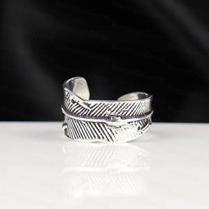 Handmade Adjustable Boho <b>Statement</b> Band Tribal Engraved Minimalist Jewelry Ethnic Fashion <b>Ring</b> Nature Inspired Artisan Gift - Product Image 3