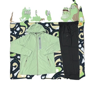 Chaqueta Casual con Capucha y Cordón Ajustable para Hombre, Estilo Vintage, para Correr al Aire Libre, Diseño de Leopardo, 100% Nailon, Ligera, para Verano - Product Image 3