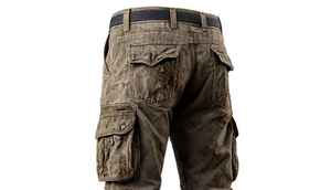 Pantalon cargo léger en coton lavé pour homme, taille mi-haute, jambe évasée, respirant, décontracté, style streetwear, logo personnalisé, vente en gros - Product Image 2
