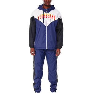 Outdoor Custom Windbreaker <b>Set</b> For Men's Durable Nylon Polyester Track Suit Style High Quality Waterproof Nylon Windbreaker Suit - Product Image 1