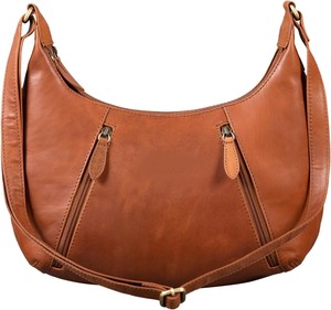 Nuevo Bolso Hobo de Cuero Genuino para Mujer, Correa de Hombro Ajustable, Cierre de Cremallera, Estilo Clásico, Color Marrón, Uso Diario, Hecho en India - Product Image 1