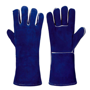 Gants en cuir longs jusqu'au poignet, élastiques, style uni, usage quotidien, hiver, gris avec bordure rouge - Product Image 3